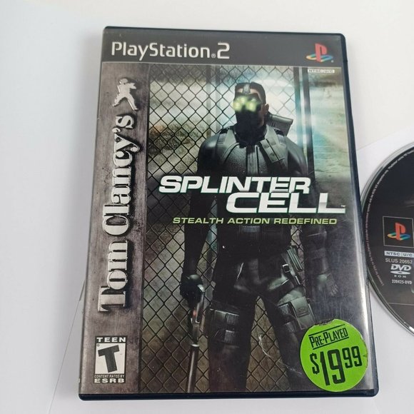 Splinter Cell Tom Clancys Black Case PS2 Game/Booklet *MINOR WEAR - Picture 2 of 14